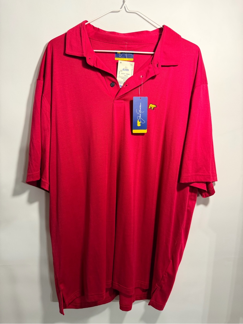 Men's Bright Pink Polo with Contrast Logo - Robert Graham